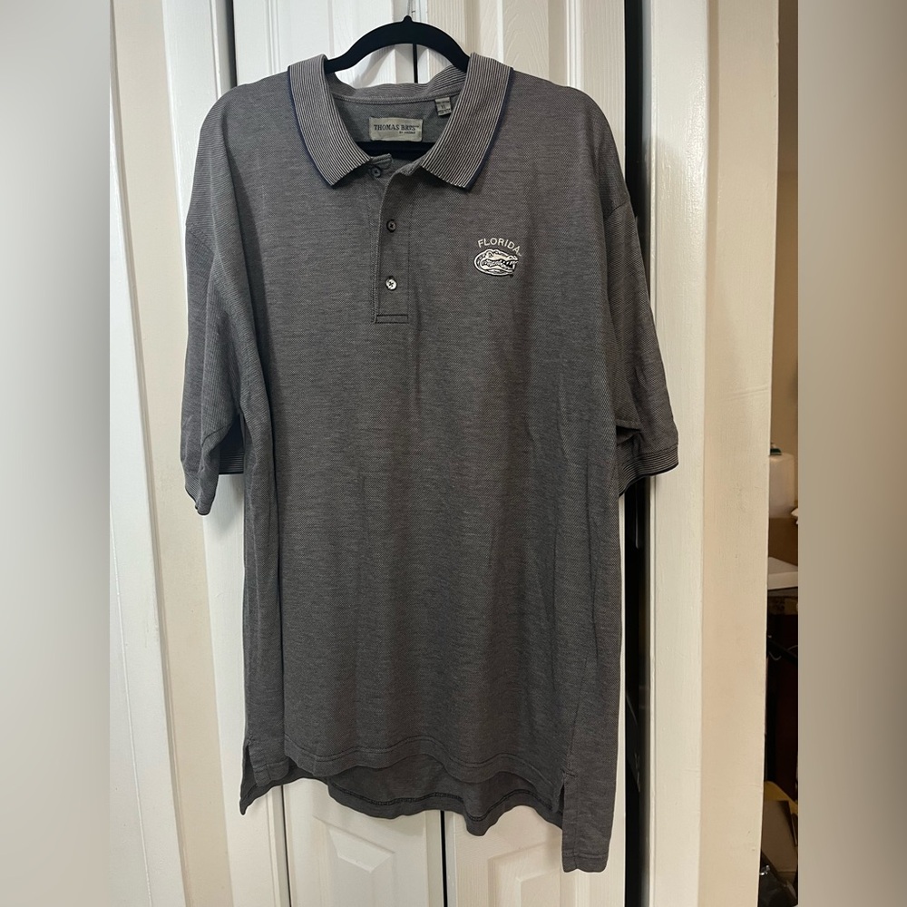 100% cotton Navy & Gray Monochrome FLORIDA GATORS Polo Golf Shirt - Thomas Bros